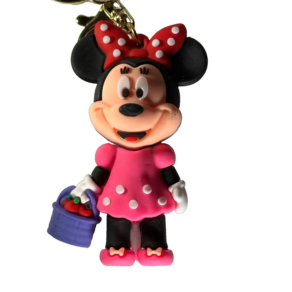 Disney Minnie Mouse 3D Keychain Figure Backpack/bag Clip Keyring Pendant